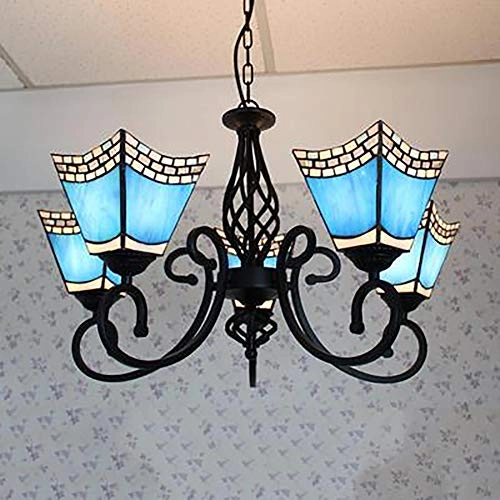 Tivani Chandelier - Blue tiffany 3 heads