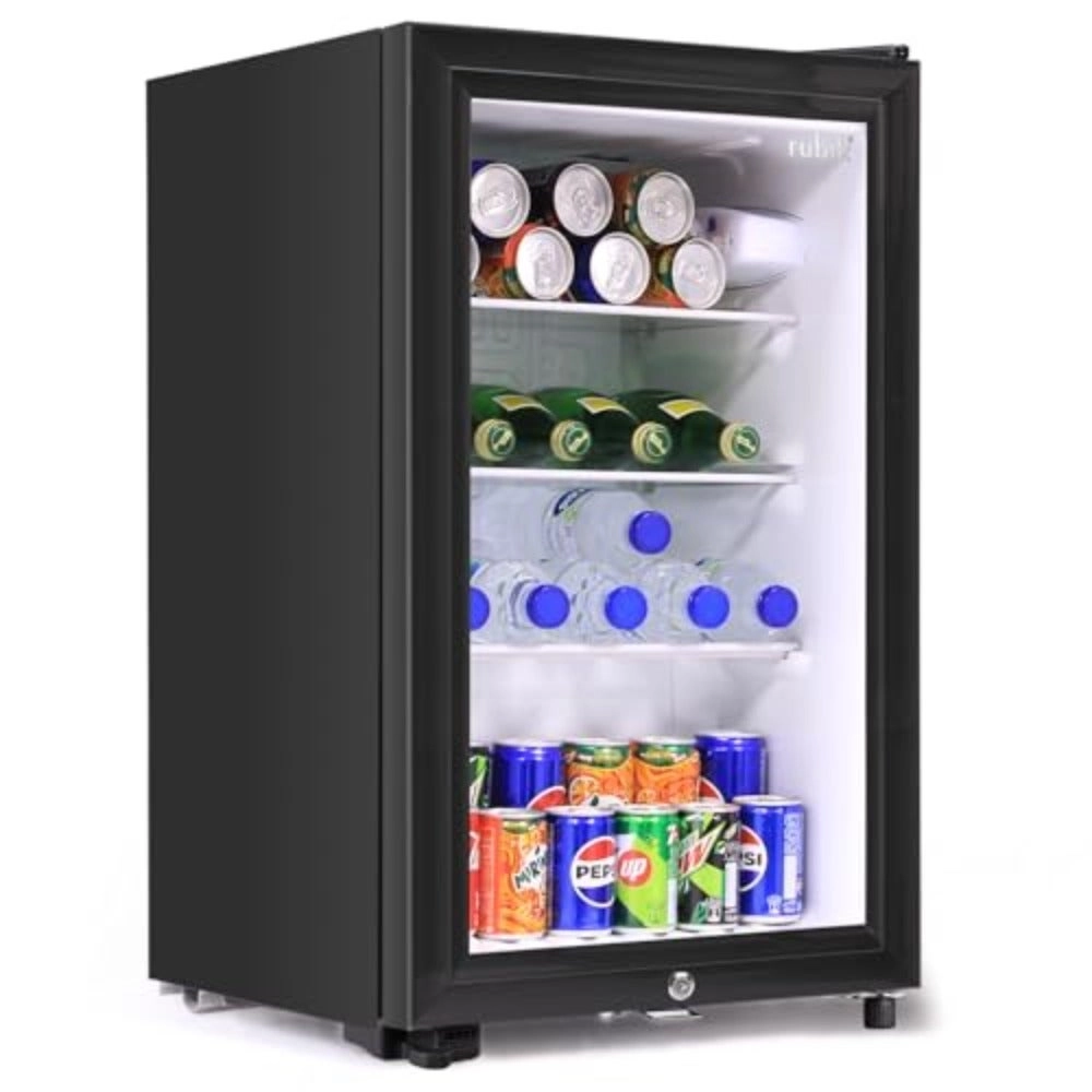 Mini Fridge Glass Door - 62L 2~6°C