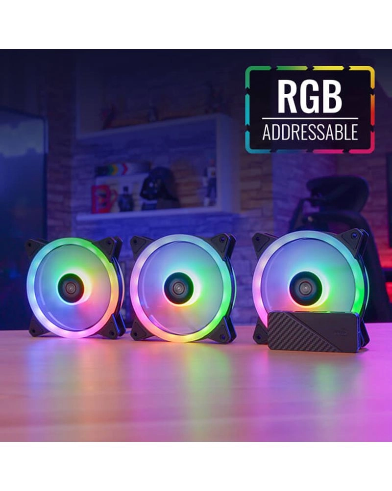 Duo 12 Pro - 3 x 120mm + H66F - RGB Control Hub + Remote Control