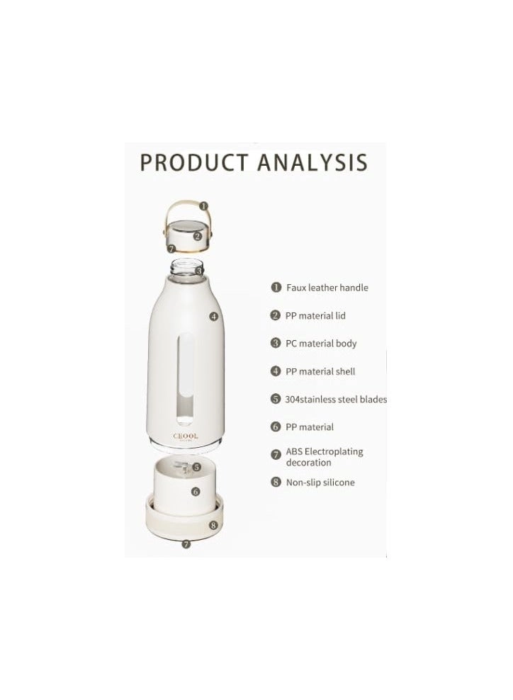 Mini Portable Travel Electric Juicing Cup - 380 ml