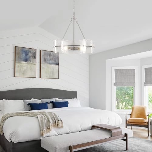 Modern Glass Dining Room Chandelier - 59"