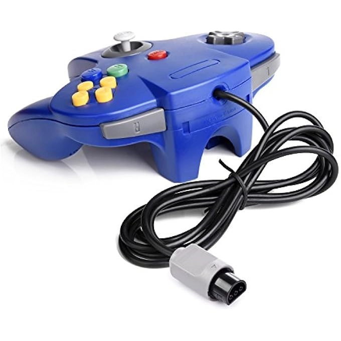 Retro N64 Controller - BLUE/RED Windows PC Mac Raspberry Pi Pack