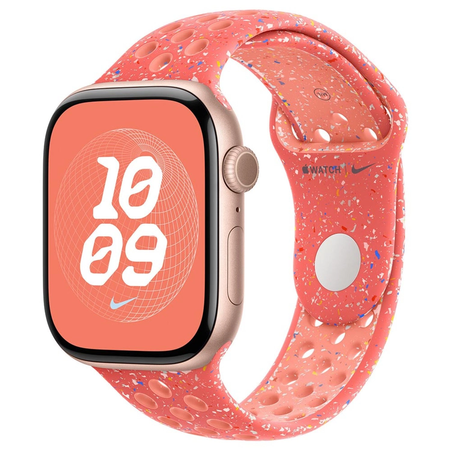 Recycled Fluoroelastomer Nike Sport Watch Band for Apple Watch 44mm/45mm/46mm/49mm