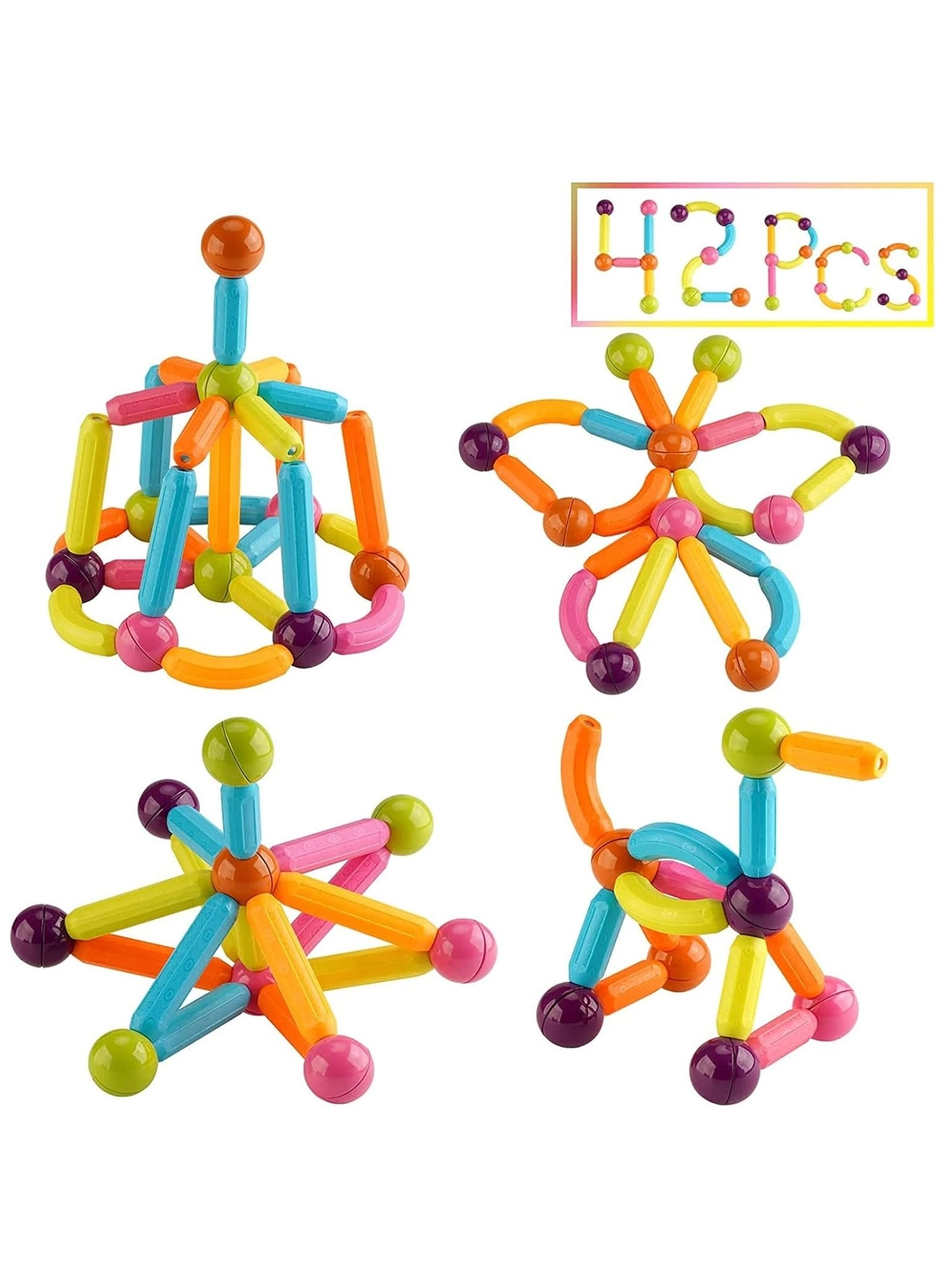 Magnetic Building Blocks - 42 pcs