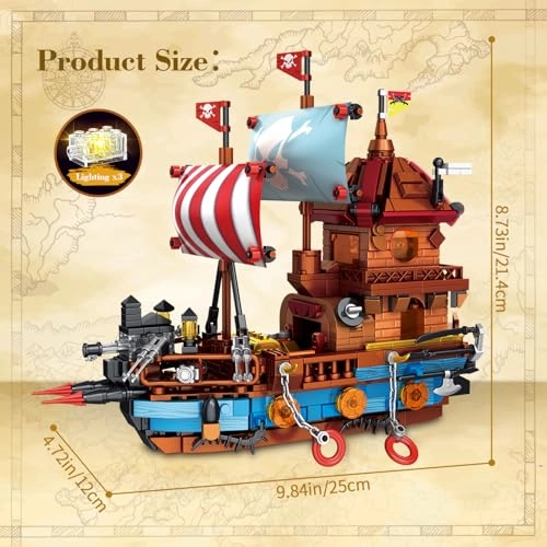 Pirate Ship - Building Set Lighting Compatible with Lego