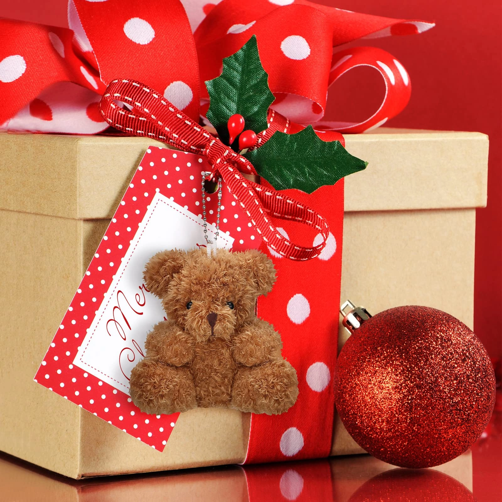 Bear 10 cm Plush - 24 Count Keychain