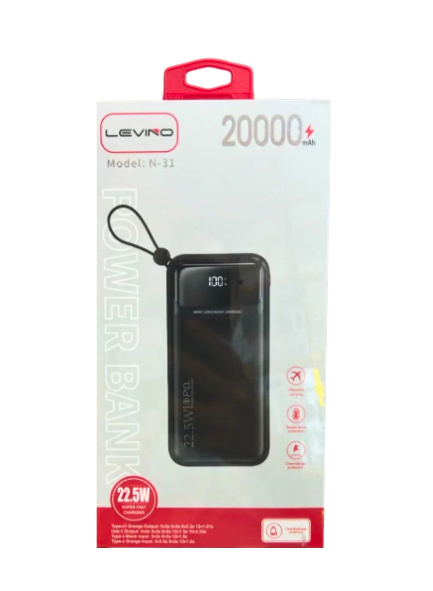N31 - 20000mAh 22.5W 4 USB 2 Type-C