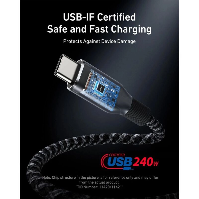 Charge Cable 240W USB-C to USB-C 1.8m Braided