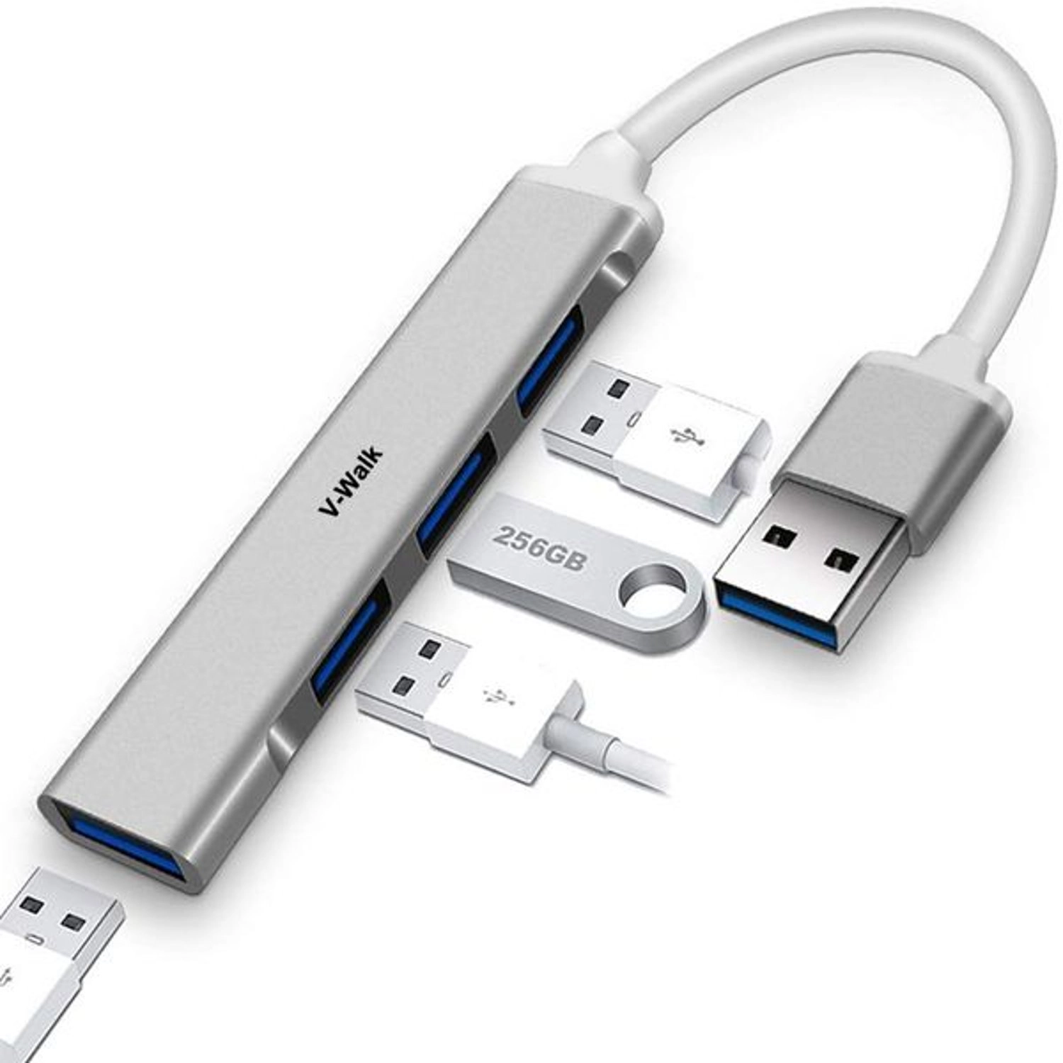 V-Walk VW4IN1 - 4-in-1 USB-C Hub Grey