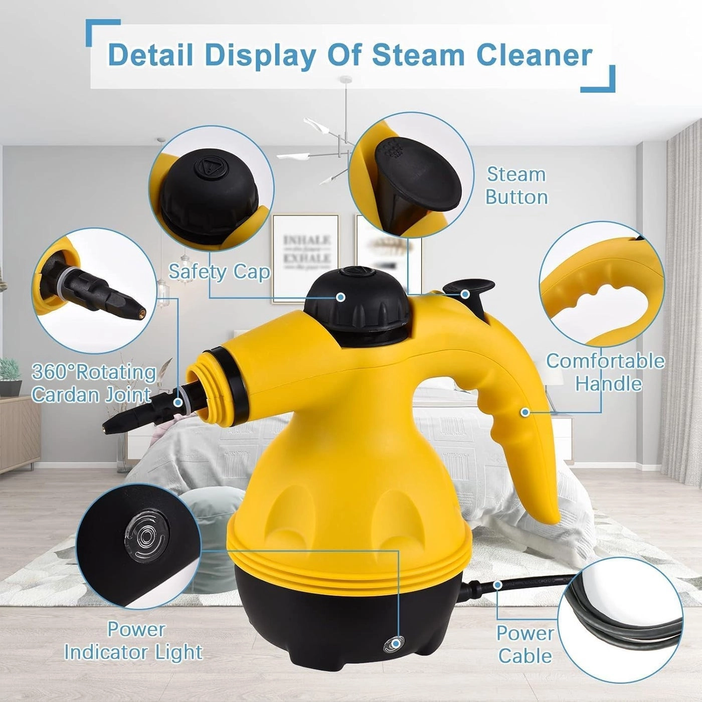 High Temperature Steam Cleaner - 1000W Handheld