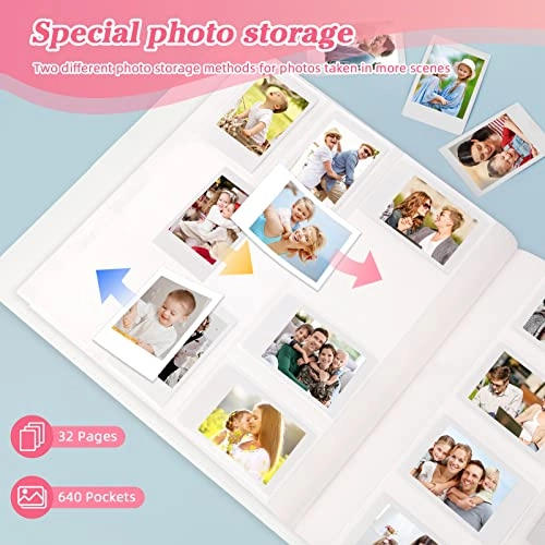 2x3" 640 Pockets Leather Photo Album