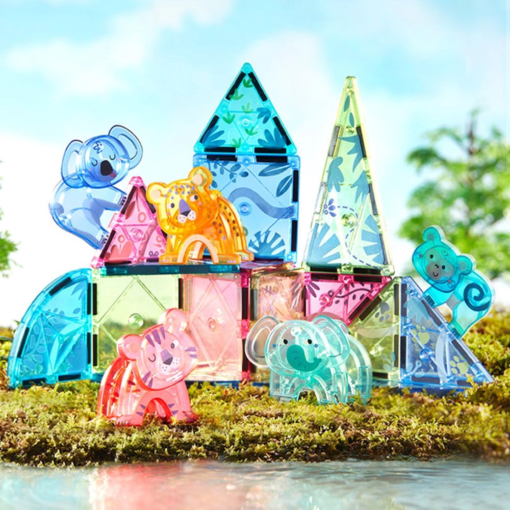 Colorful Magnetic Tiles - 40 pcs