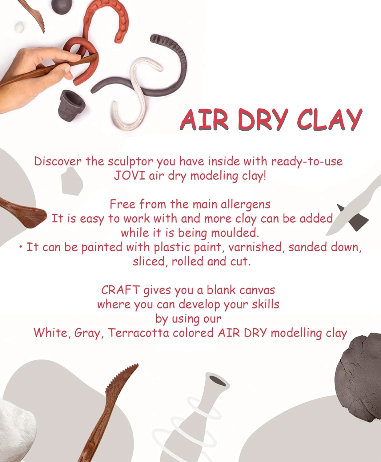 European AirDry Modelling Clay - Pack of 2