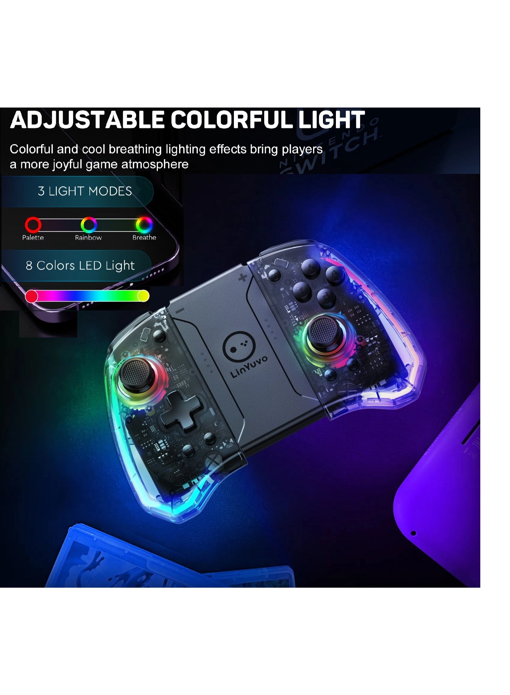 KS40 - Transparent Black Nintendo Switch