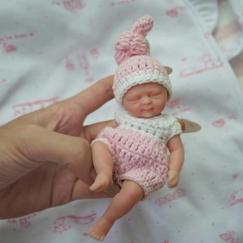 Reborn Baby Doll - 4.5 inch Silicone Girl Ages 3+