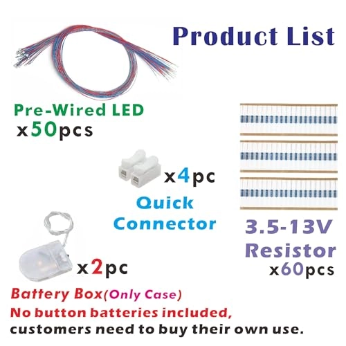 0805 SMD LED - 50PCS Pre-wired Multicolor Blinking
