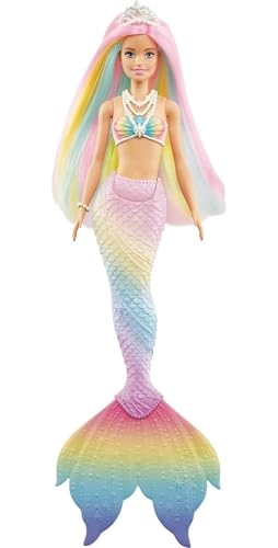 Barbie Dreamtopia Rainbow Magic Mermaid Doll - Water-Activated Color Change Ages 3+