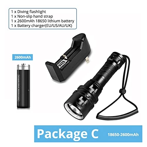 Diving Flashlight - T6 2600mAh IP68