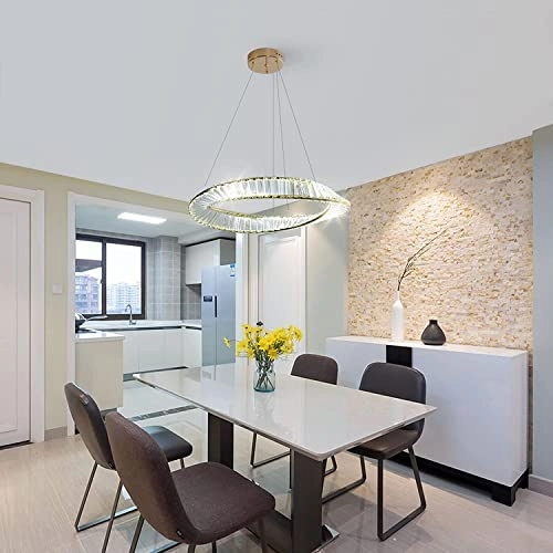 Modern Crystal Chandelier - Cool White Daylight Warm White Dimmable