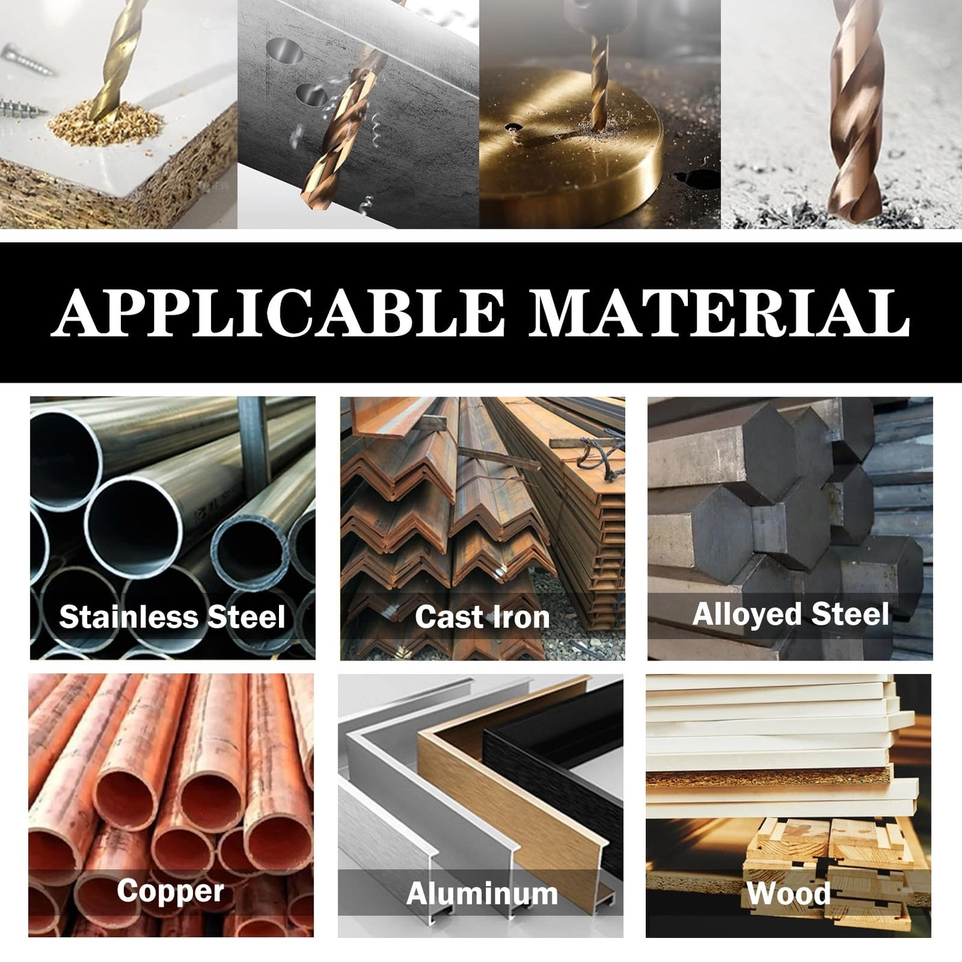 Drill Bit Set - M35 Cobalt 10Pcs 15/64"