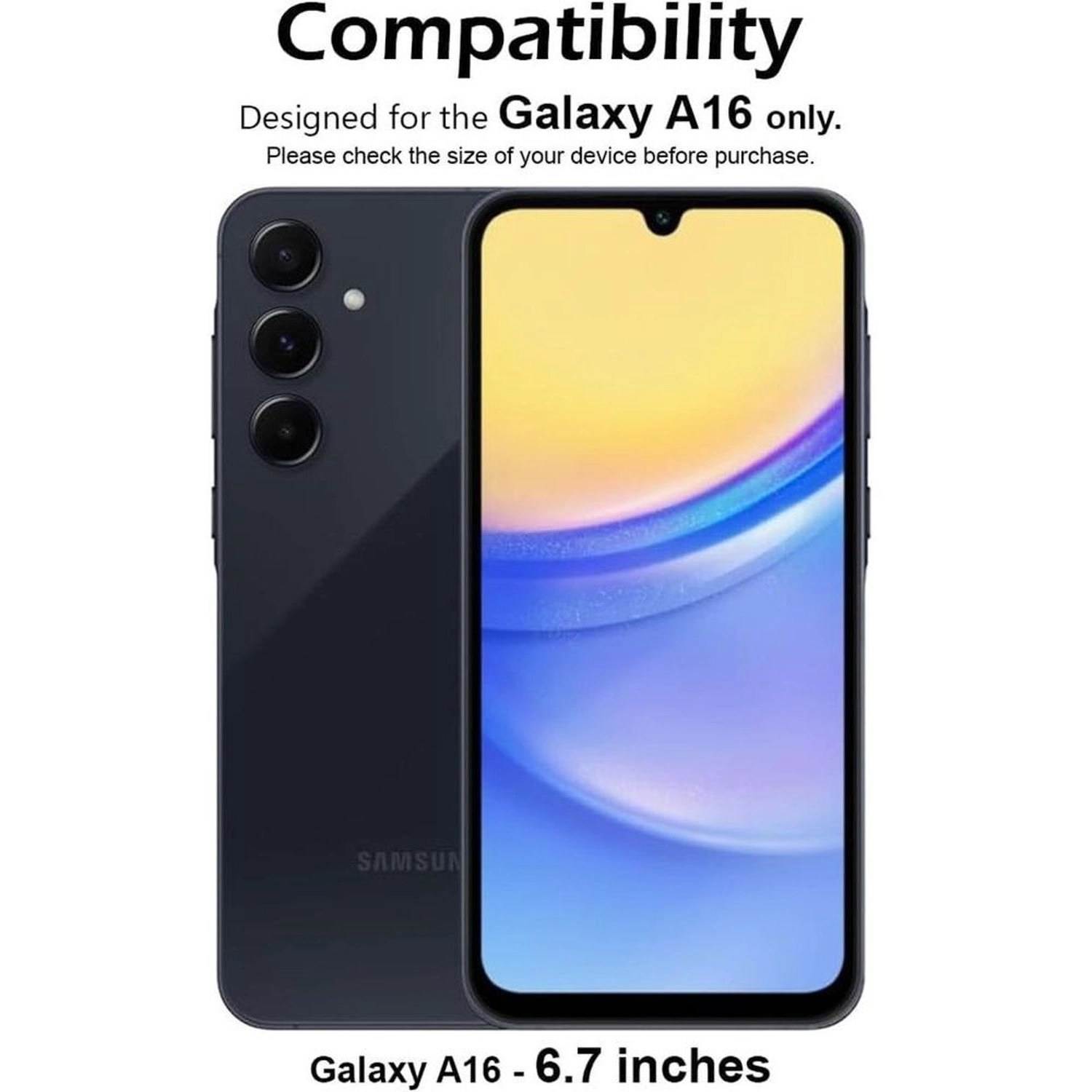 Privacy Screen Protector Samsung Galaxy A16 - Anti-Fingerprint Scratch Protection