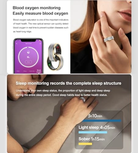 Smart Ring - Heart Rate Monitor IP68 Waterproof