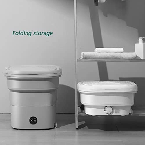 Folding laundry bucket B09MLFL6LR