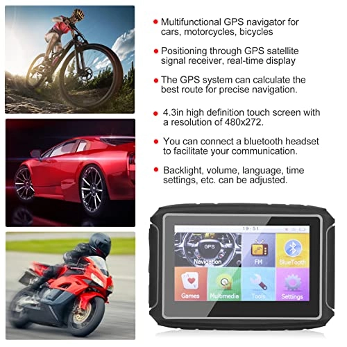 G-P-S Navigator for Motorcycles Germany Map FGGZBDLFF - 4.3 inch