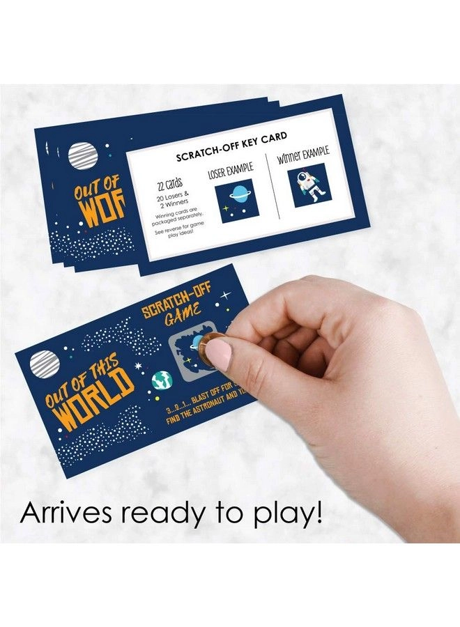 Blast Off To Outer Space Rocket Ship Scratch Off Cards - 22 Count