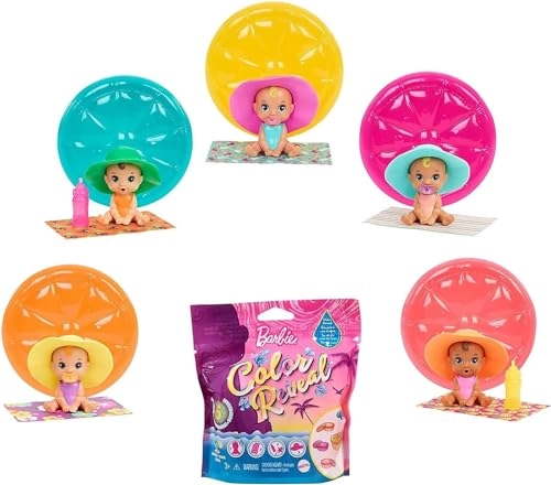 Barbie Color Reveal Baby Doll - 5 Surprises Water Reveal Pack of 3 Bags Ages 3+