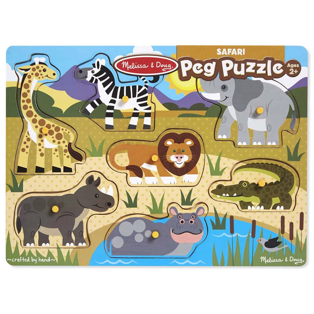 Safari Peg Puzzle - Suitable for 2-4 years 7pcs.