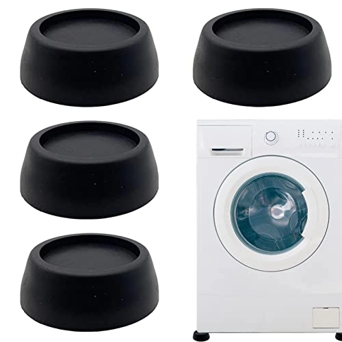 Washing Machine Foot Pad - 5 Pcs Anti-Vibration Black