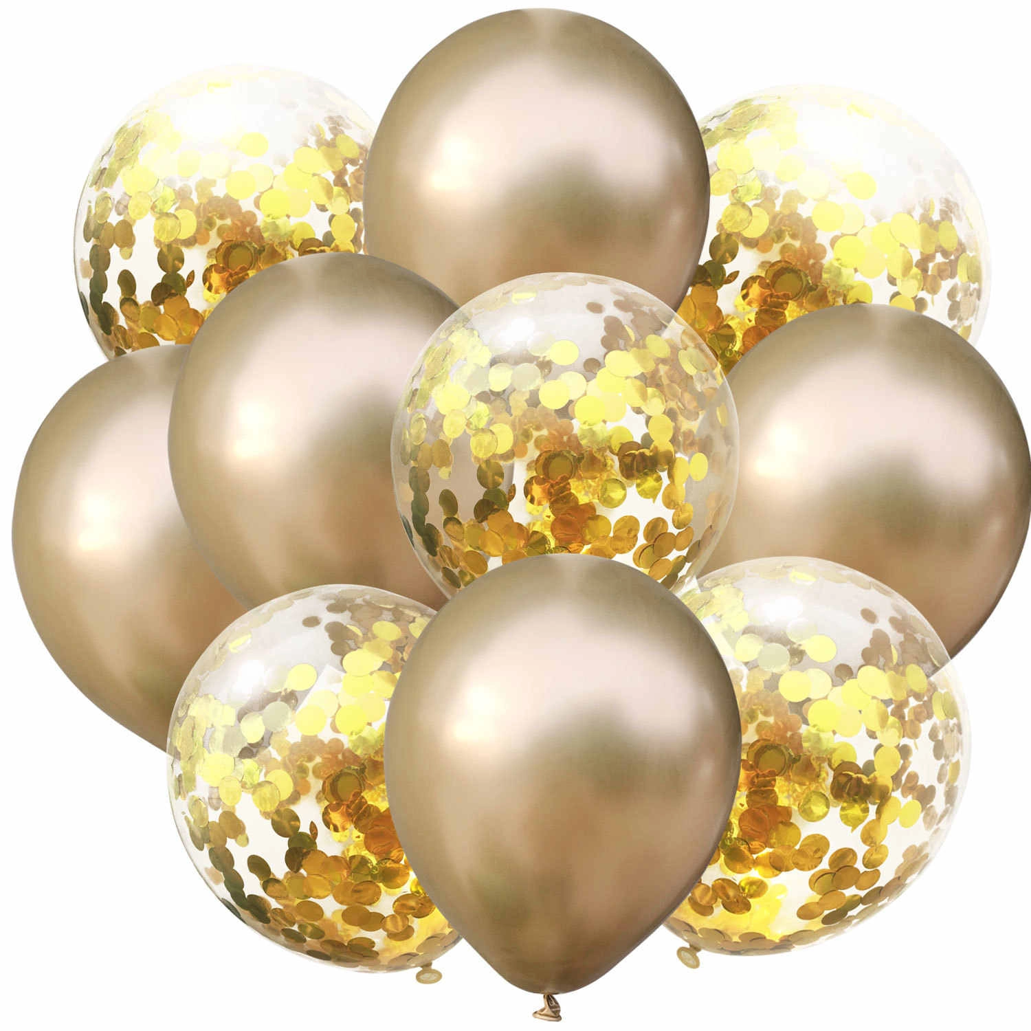 Latex and Confetti Decoration Balloon Sets - 10-Pieces Birthday Party