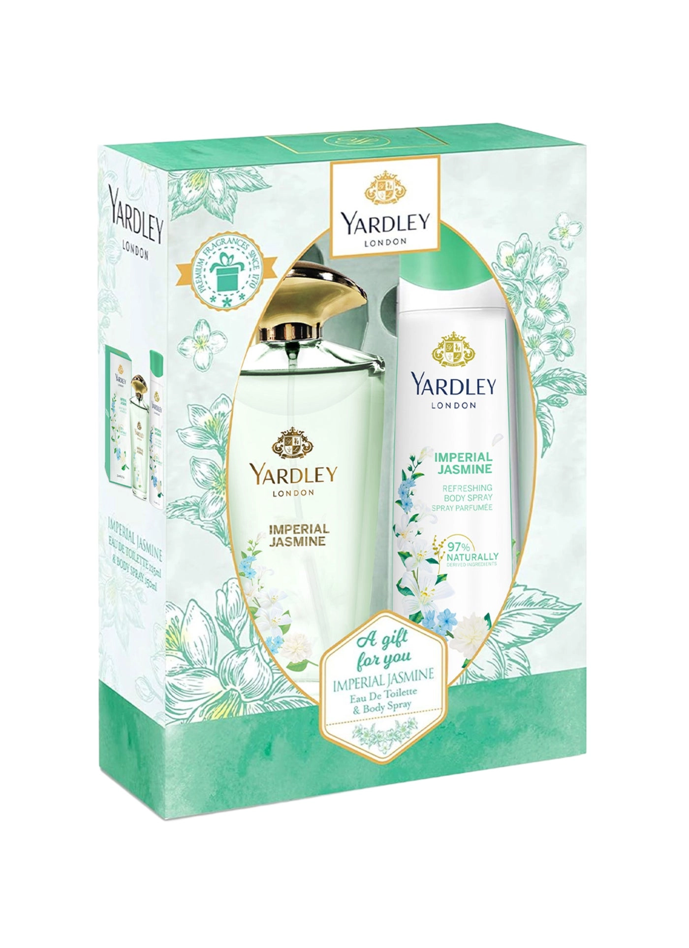 Yardley Imperial Jasmine Eau de Toilette - 125ml 150ml Pack of 2