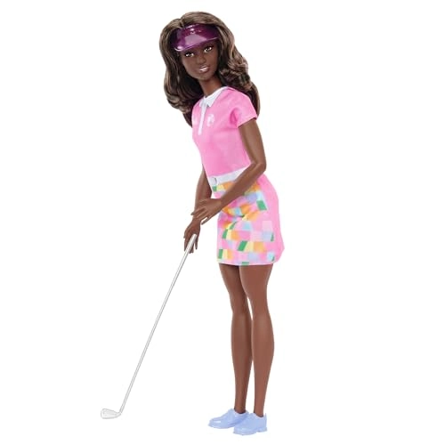 Barbie Golfer - Brunette Pink Polo Dress Ages 3+