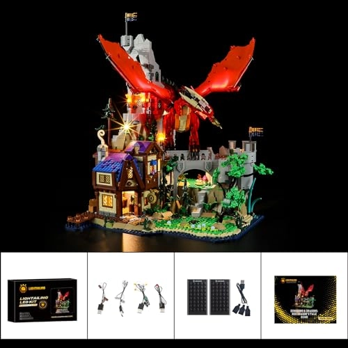 Dungeons & Dragons: The Tale of the Red Dragon Light Set (21348) - 4 USB light kit