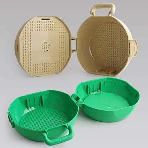 Building Blocks Storage Carrying Case - Beige 21x21x12cm