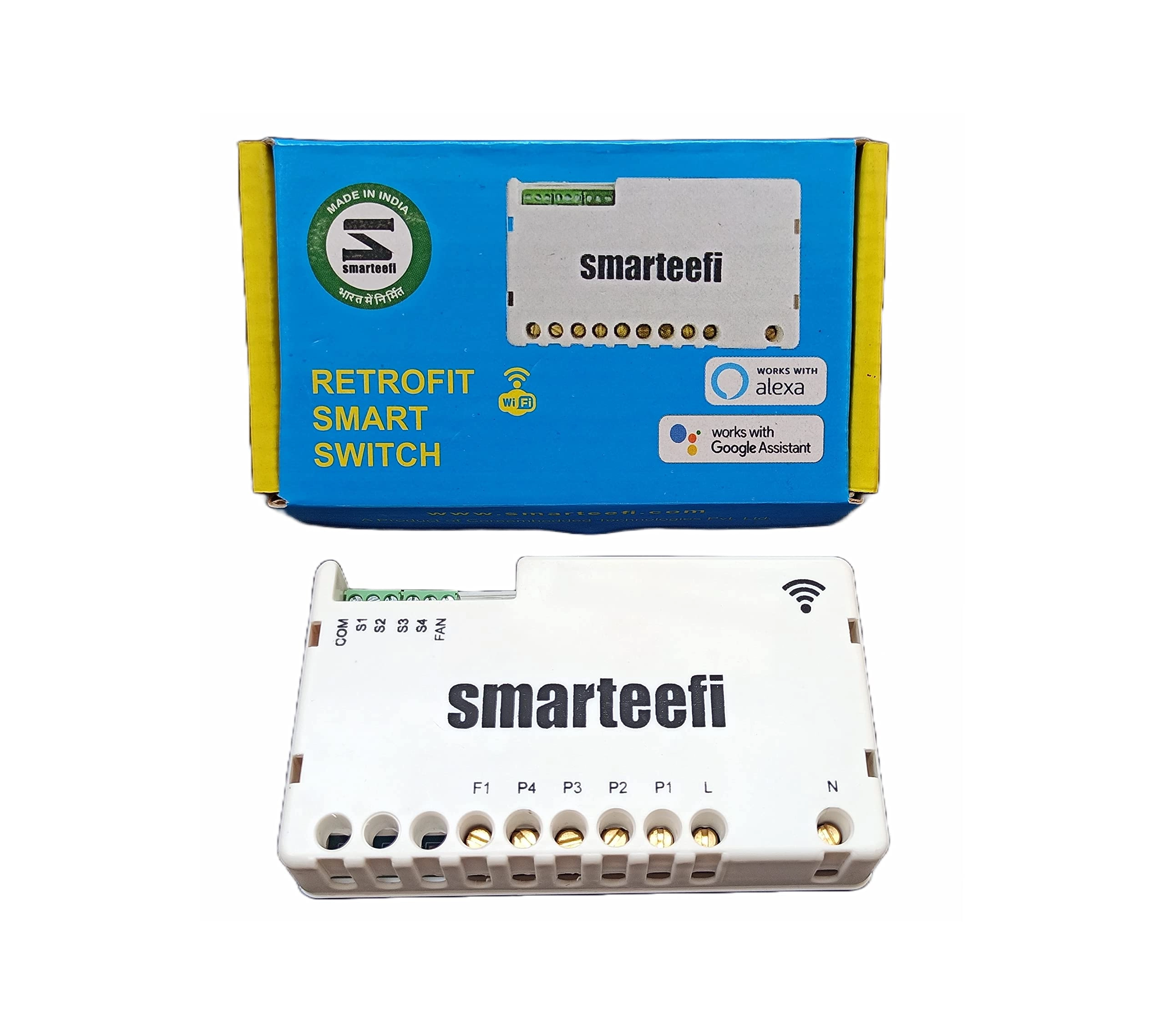 Coreembedded Technologies Pvt Ltd WiFi 5 Node Smart Switch - 5 Node (4 Node + 1 Fan Node)