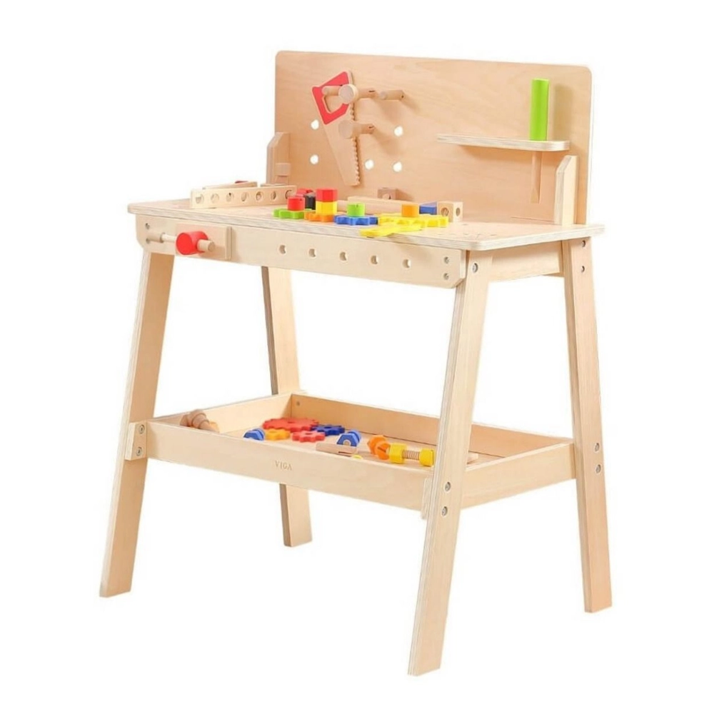 VIGA Wooden Tool Bench With Accessories Pretend Playset (29464294-44589)