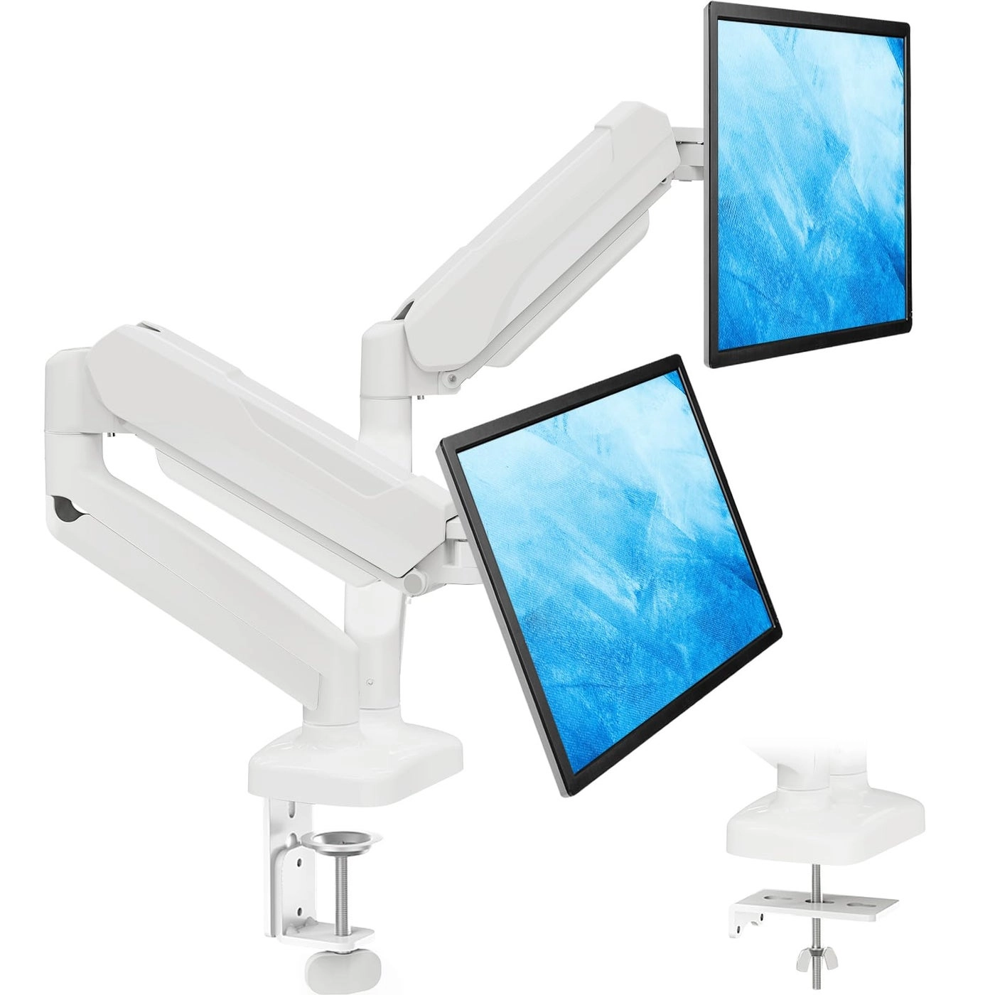 Vertical Dual Monitor Stand - 32 inches 100 x 100mm, 75 x 75mm