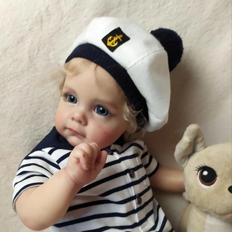 Maggie Reborn Baby Doll - 24 inches 60 cm Blonde Hair Brown Eyes