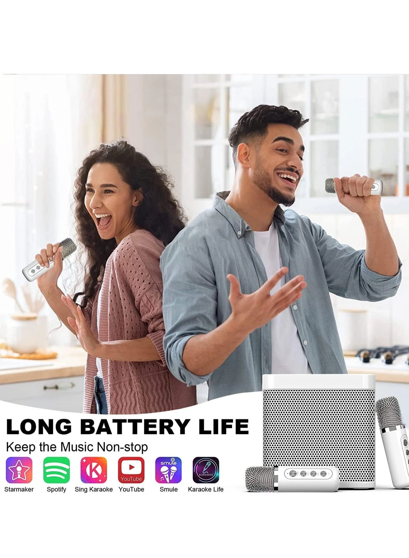 Karaoke Machine - 2 Wireless Microphones