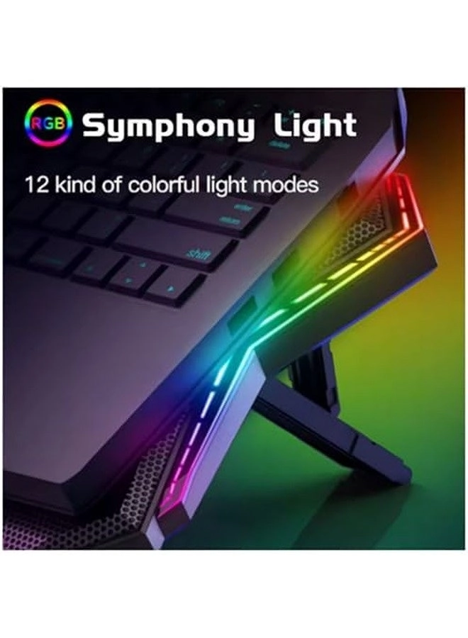 RGB Gaming Laptop Cooling Pad - 6 12-17 Inch