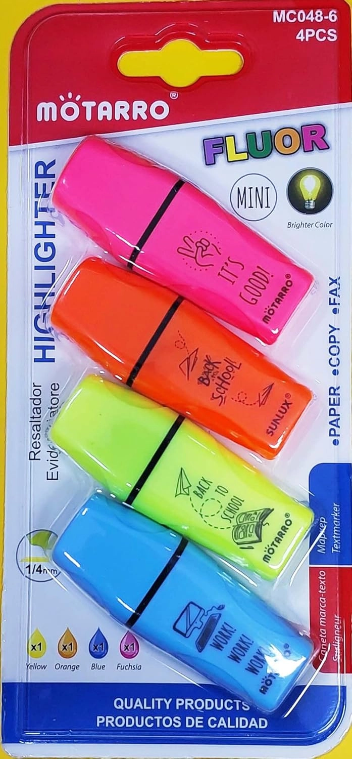 Mini TextMarkers - Pastel and Fluorescent Colours