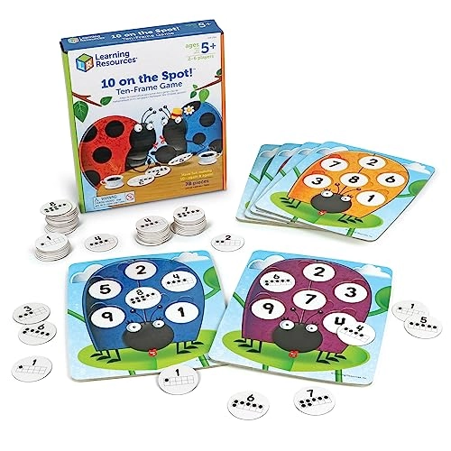 10 on the Spot! Ten Frame Game - 5 - 10 years 120 pieces
