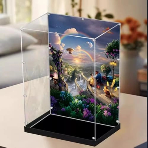 Acrylic Transparent Collectible Display Case for LEGO 43263 Castle Block Model