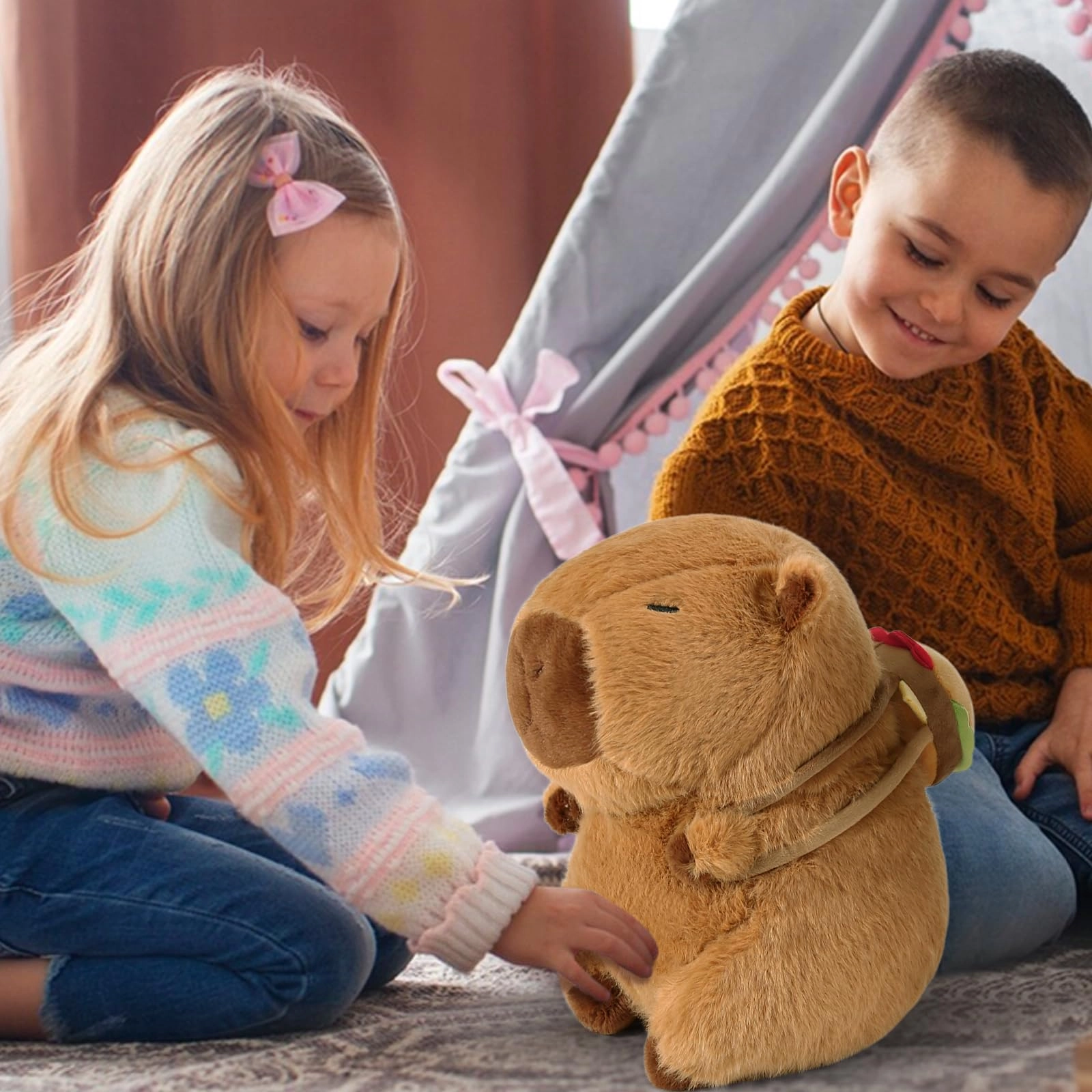 Capybara Plush - 9 inch Strawberry Hat