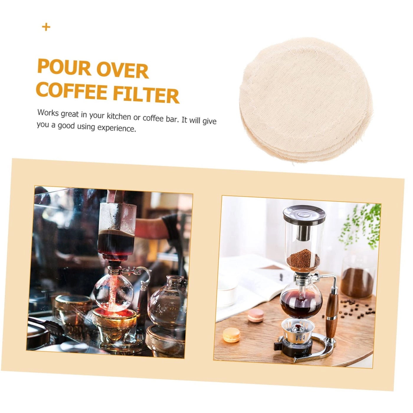 Coffee Filter Cloth - Reusable Replacement 100 Pieces
