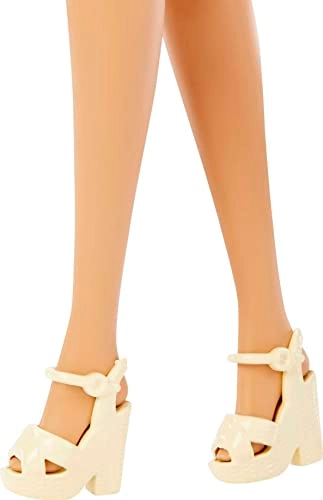 Barbie Fashionistas #160 - Long Brunette Hair Patterned Orange Dress Ages 3+