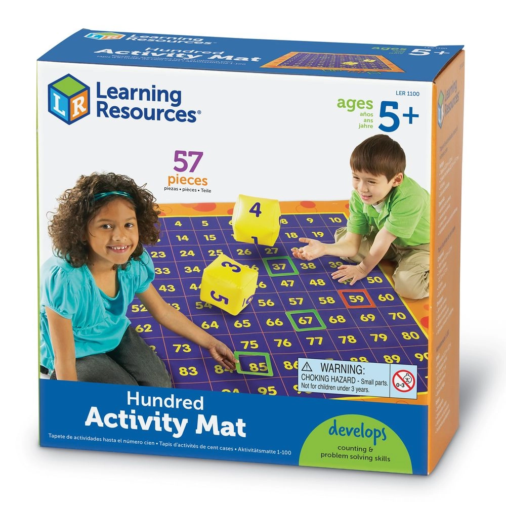 Learning Resources Hip Hoppin' Hundred Mat - Suitable for 5 years and above